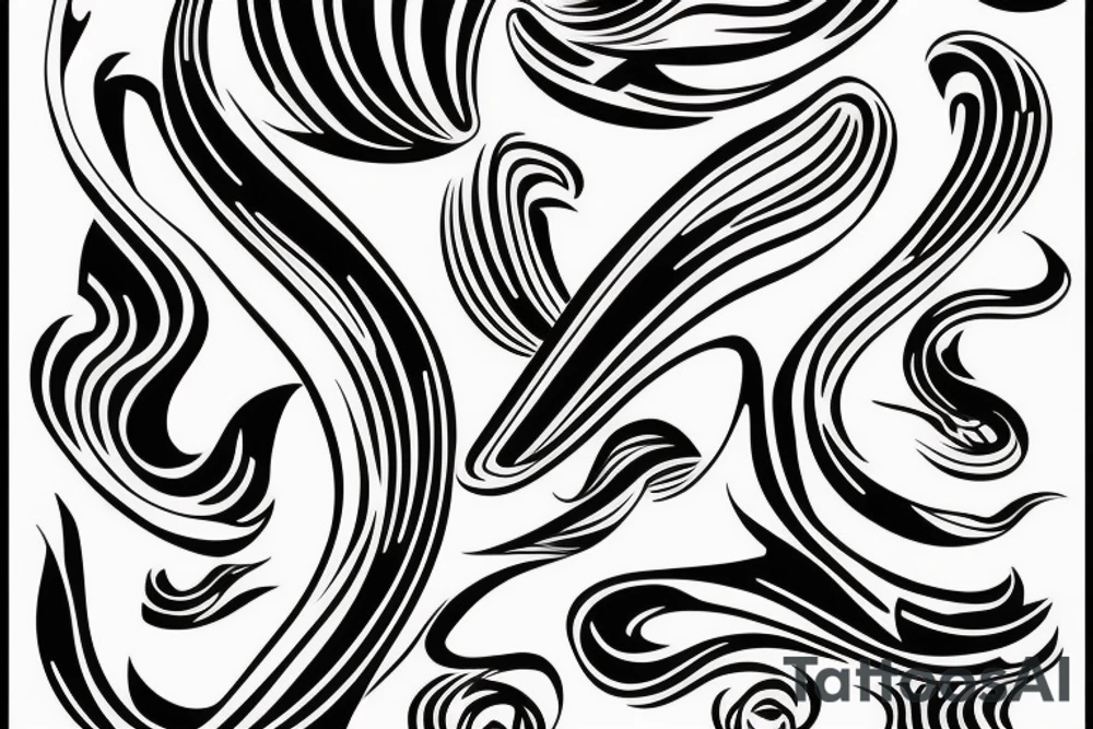 Abstract waves tattoo idea