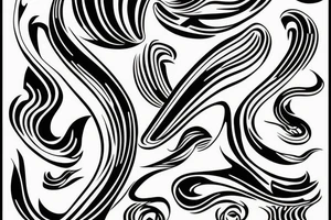 Abstract waves tattoo idea