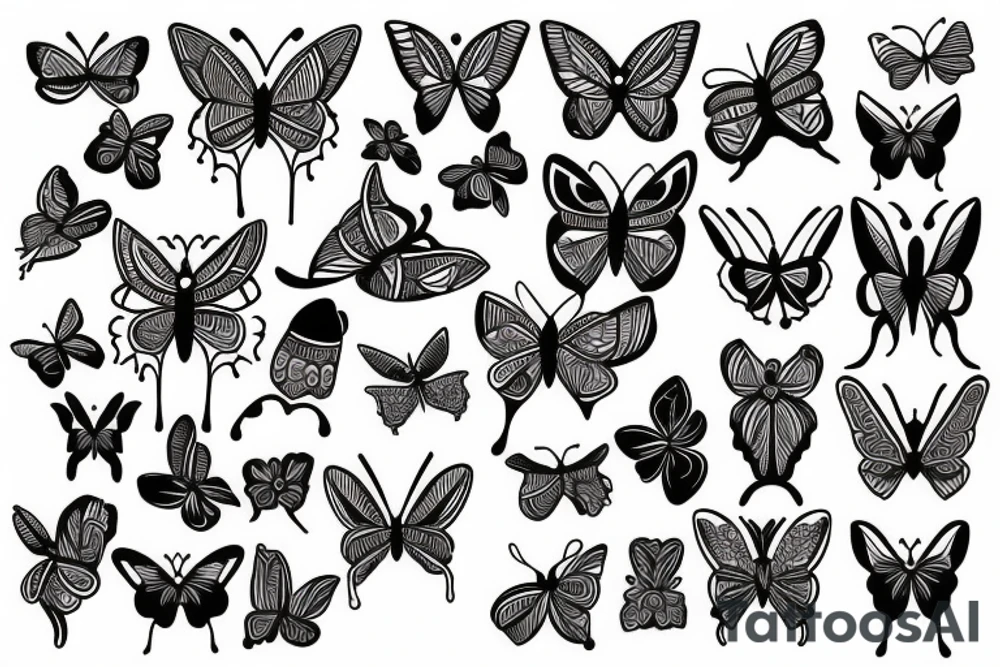 Tribal butterfly tattoo idea