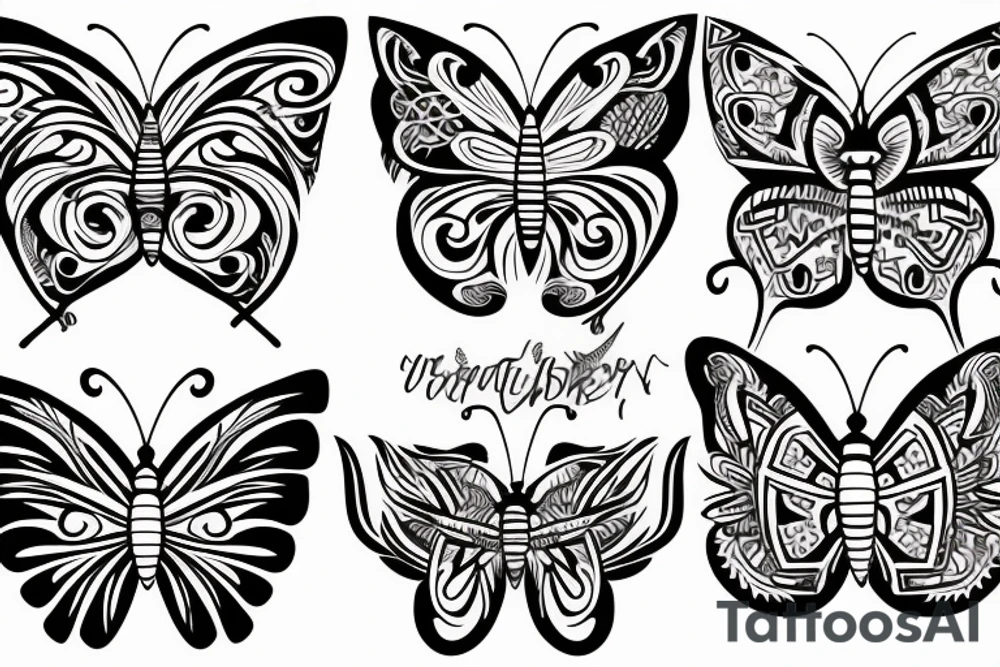 Tribal butterfly tattoo idea