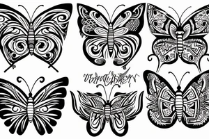 Tribal butterfly tattoo idea