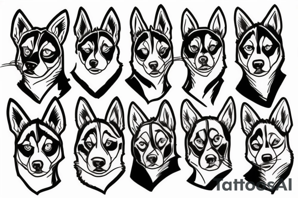 Husky tattoo idea