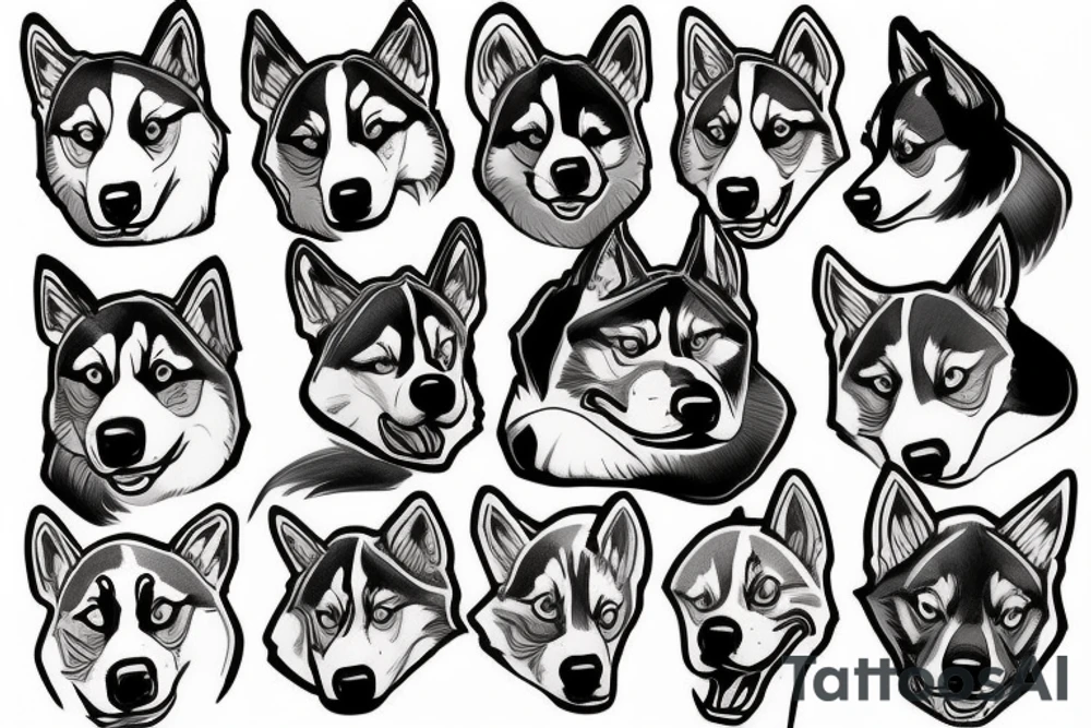 Husky tattoo idea