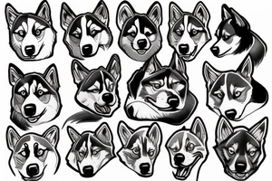 Husky tattoo idea