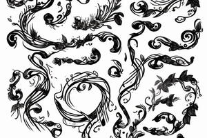 Gxvin text in cursive with vines tattoo idea