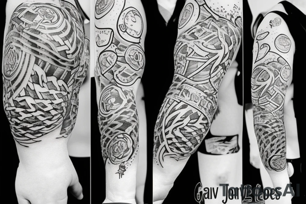 Gavin name with vines around it tattoo idea