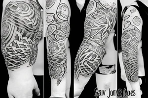 Gavin name with vines around it tattoo idea