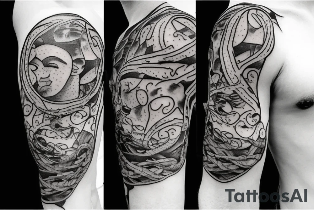 Gavin name with vines around it tattoo idea