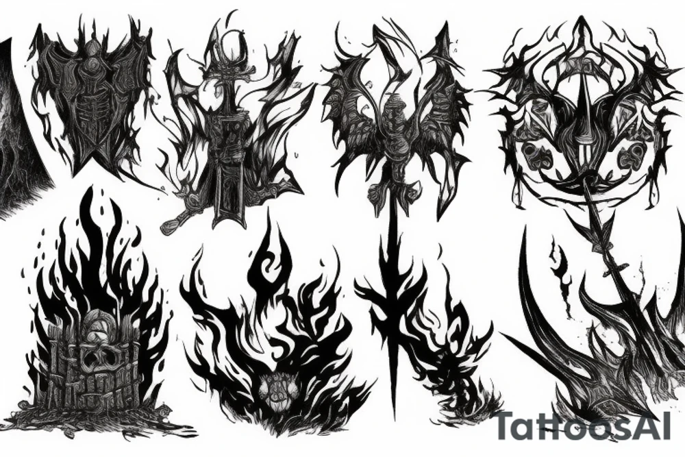 A bonfire of dark souls tattoo idea