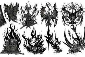 A bonfire of dark souls tattoo idea