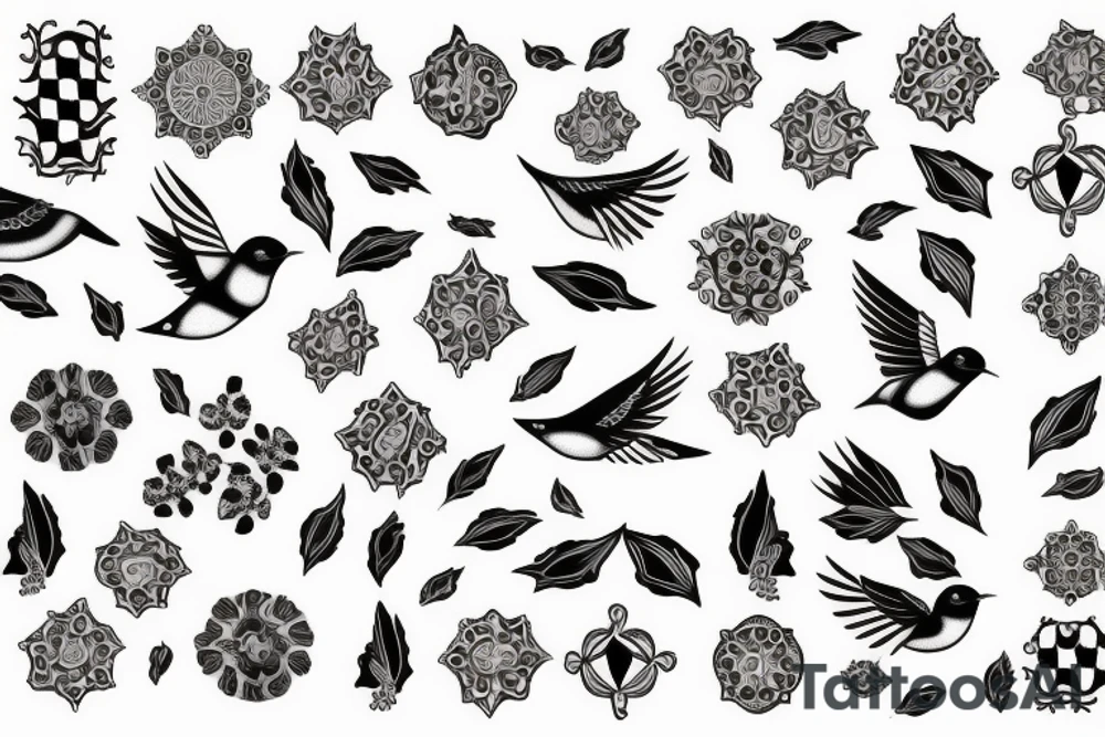 Portugese tile and a swallow tattoo idea