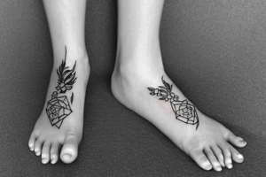 A cute little anklet around the ankle tattoo idea