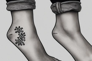 A cute little anklet around the ankle tattoo idea