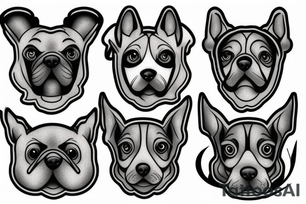 gym dog tattoo idea
