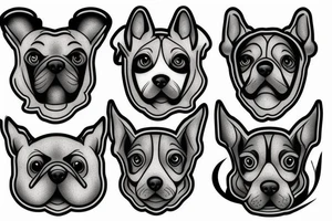 gym dog tattoo idea