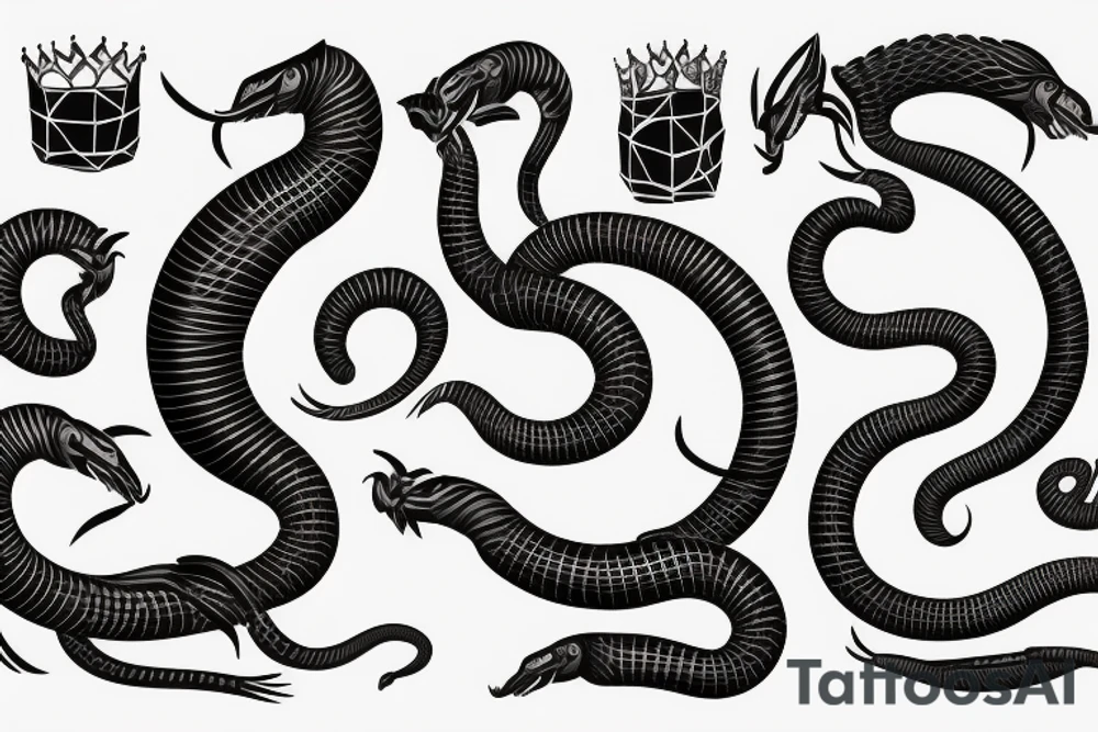 King Cobra with background tattoo idea