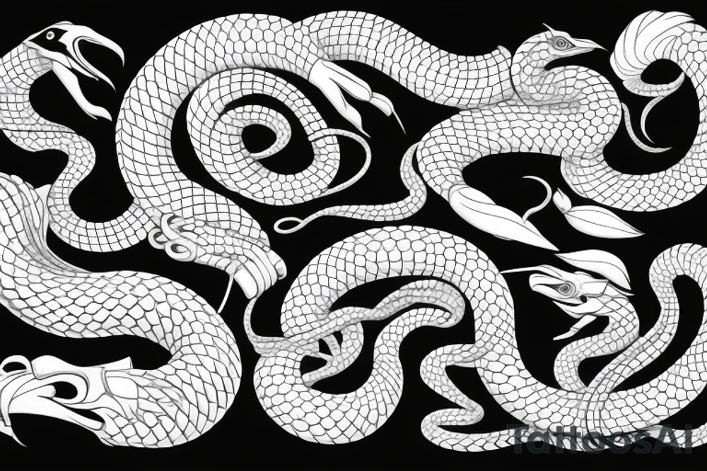 King Cobra with background tattoo idea