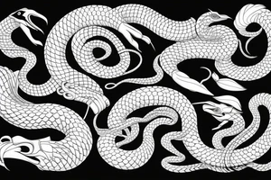 King Cobra with background tattoo idea