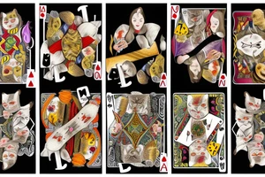 Cat playing poker tattoo idea