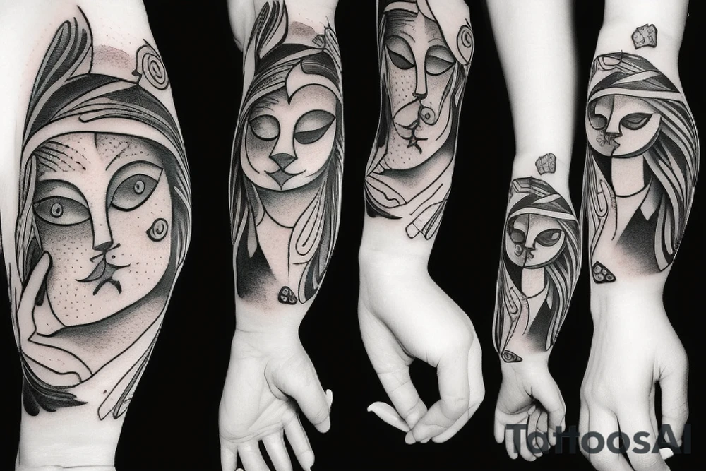 hand with cats tattoo idea
