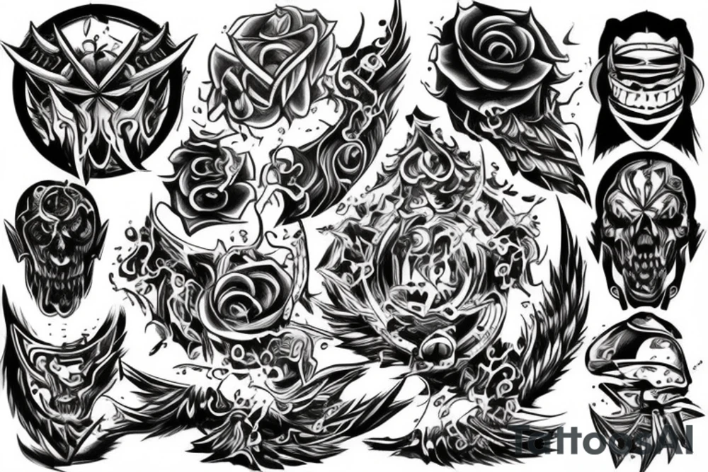 hard work, chaos, sacrifice, dedication. tattoo idea