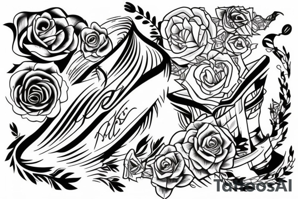 uptrend price line tattoo idea