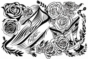 uptrend price line tattoo idea
