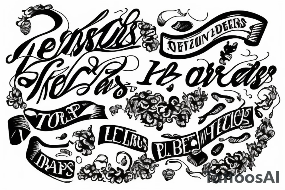 contains letters A P R tattoo idea