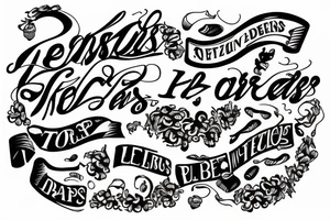 contains letters A P R tattoo idea