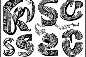 contains letters A P R tattoo idea