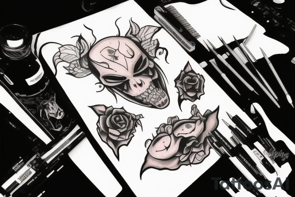 Vampire whith ragy tattoo idea