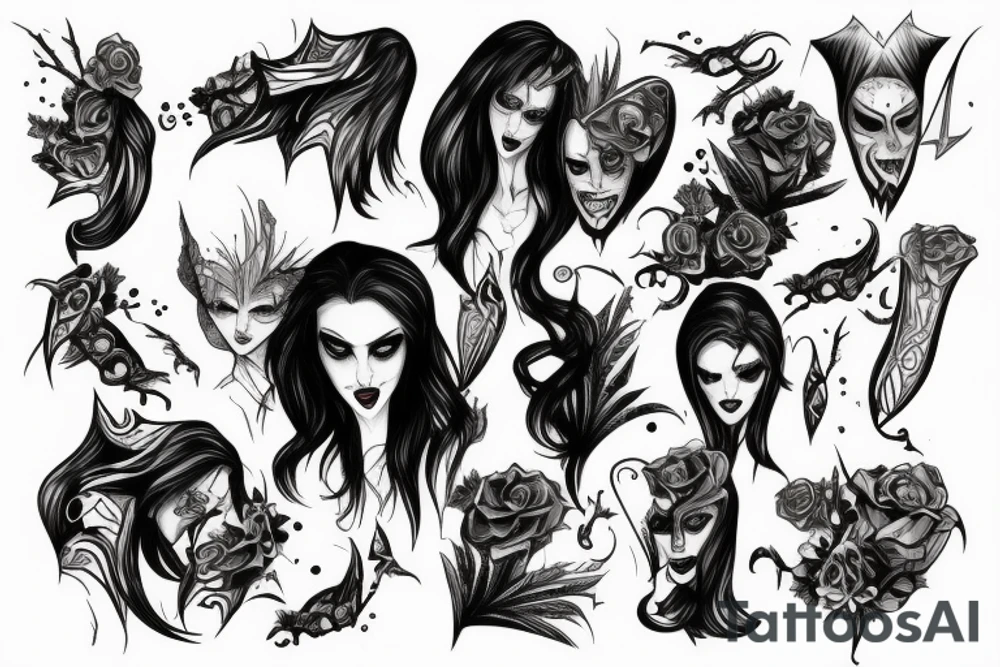 Vampire whith ragy tattoo idea