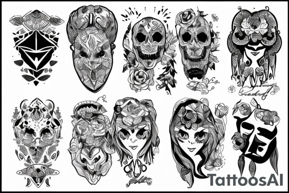 Brother and sister on mountain tattoo idea