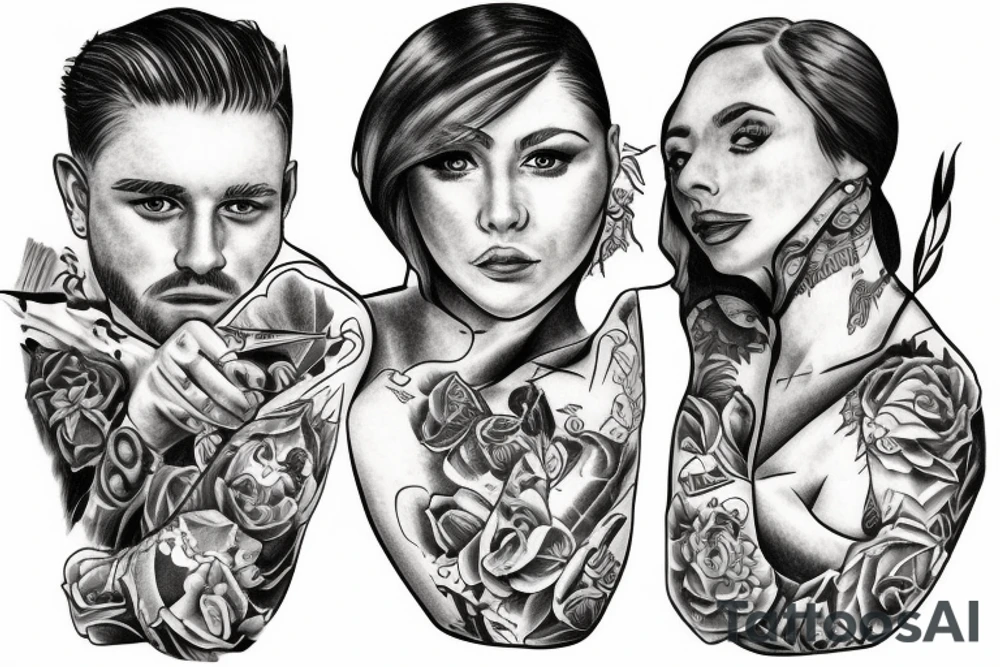 Brother and sister living in normandy tattoo idea
