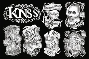 'Kings To You' text based on the count of monte cristo tattoo idea