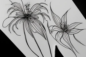 Spider Lily coming out of Snow tattoo idea