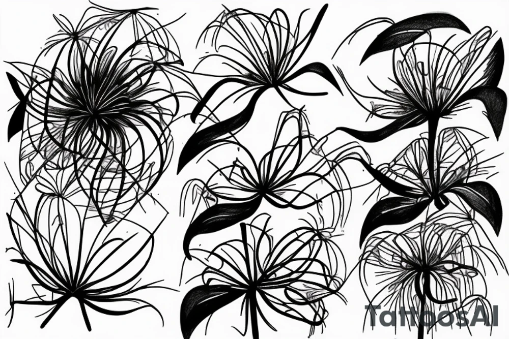 Spider Lily coming out of Snow tattoo idea