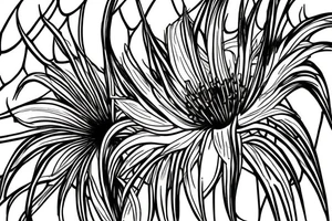 Spider Lily coming out of ☠️ tattoo idea
