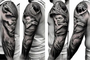 jesus sleeve tattoo idea
