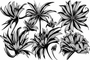 Spider Lily coming out of skull tattoo idea