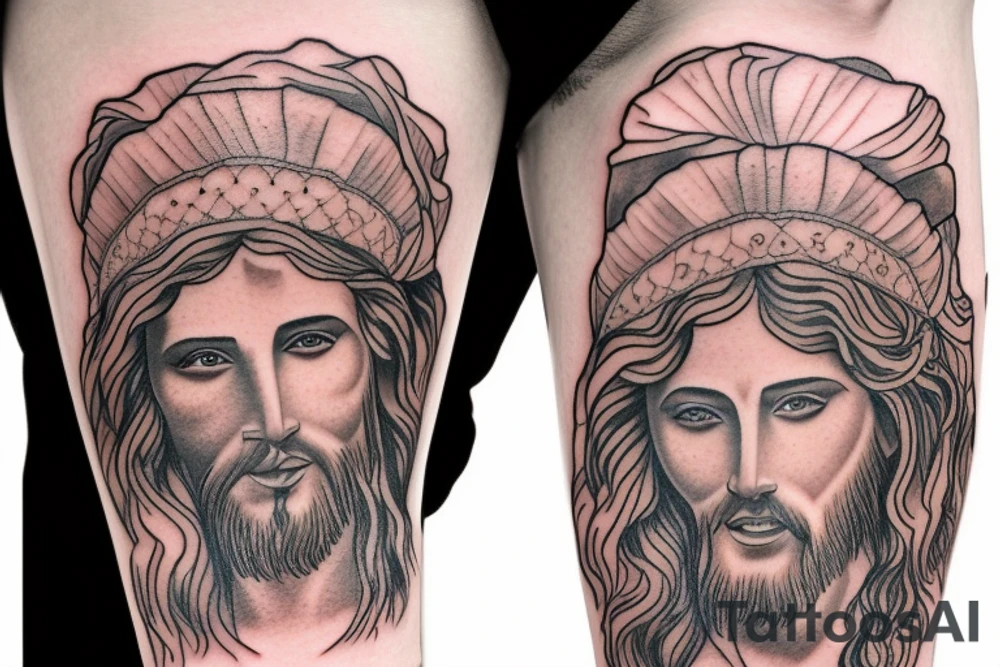 jesus sleeve tattoo idea