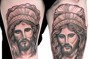 jesus sleeve tattoo idea