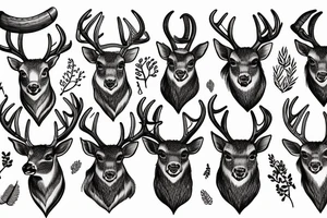 deer with a long horn tattoo idea