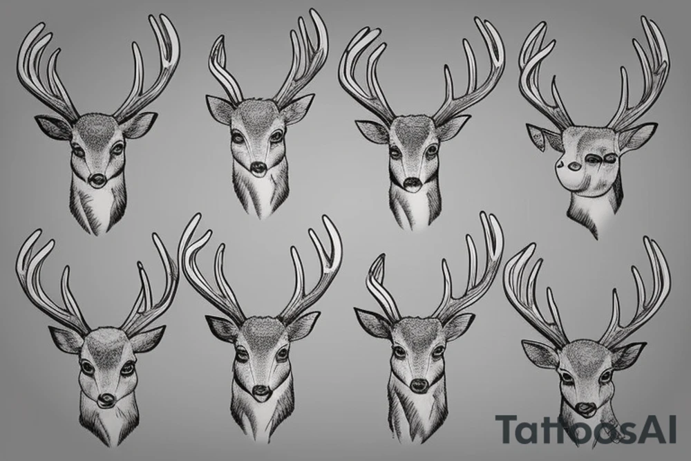 deer with a long horn tattoo idea