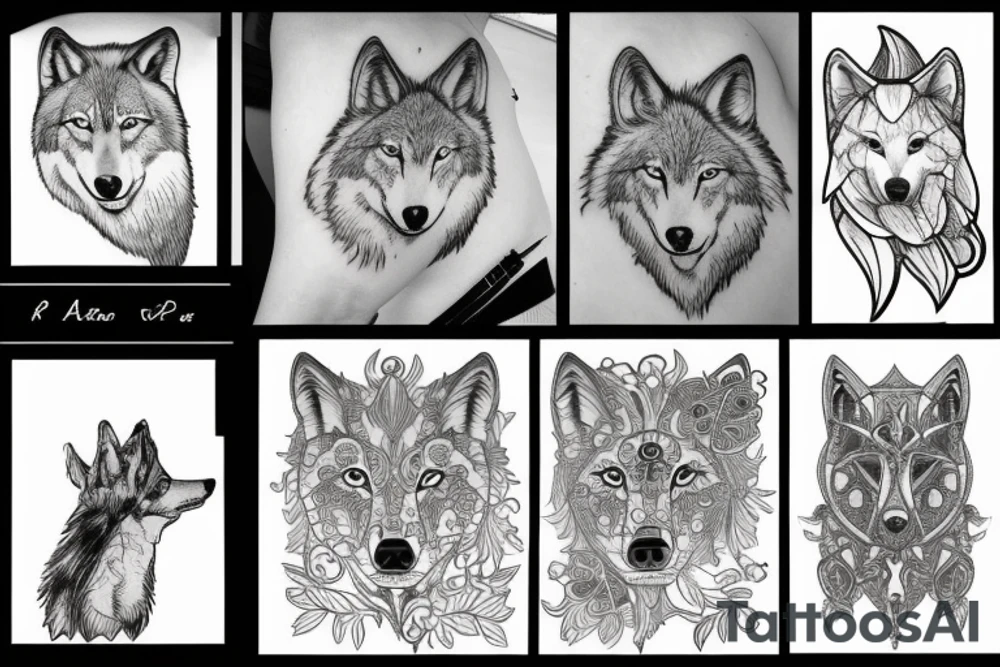 A wolf tattoo idea