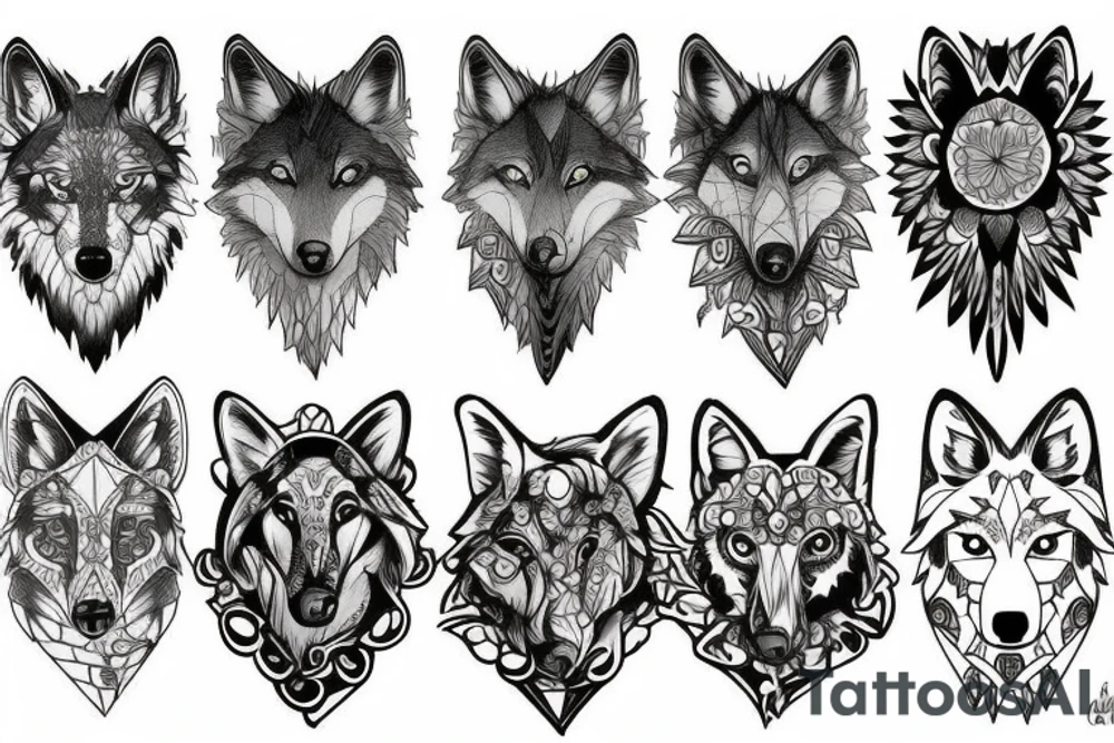 A wolf tattoo idea