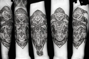 dark fantasy architecture tattoo idea