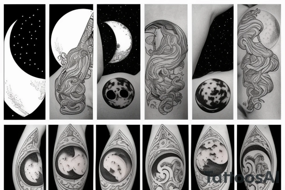 Swing Backround Moon tattoo idea