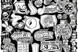 Spongebob in Gotham city tattoo idea