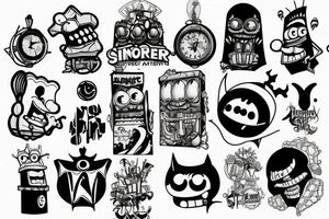 Spongebob in Gotham city tattoo idea